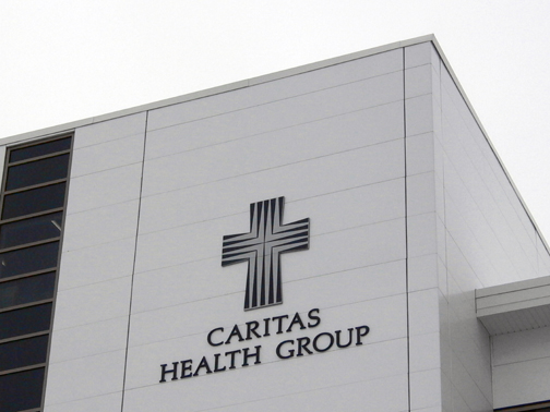 Caritas Health Exterior Signage